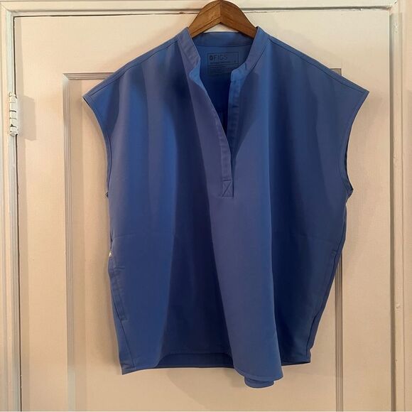 Figs Rafaela Oversized Sleeveless Scrub Top Shirt WXXSW1003 Women’s XL. Blue. - Picture 1 of 10